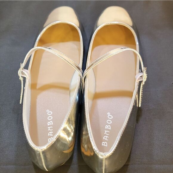 BRAND NEW BAMBOO MARY JANE STYLE CLASSIC BUCKLED STRAP ROUND-TOE FLAT SH… R3 - Picture 5 of 16